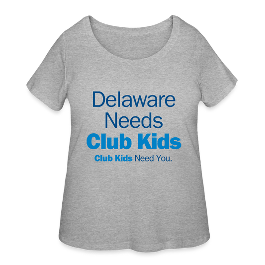 Delaware Needs Club Kids Women’s Curvy T-Shirt - heather gray
