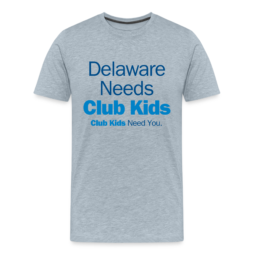 Delaware Needs Club Kids Men's Premium T-Shirt - heather ice blue