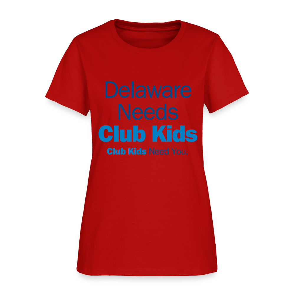 Delaware Needs Club Kids Women's T-Shirt - red