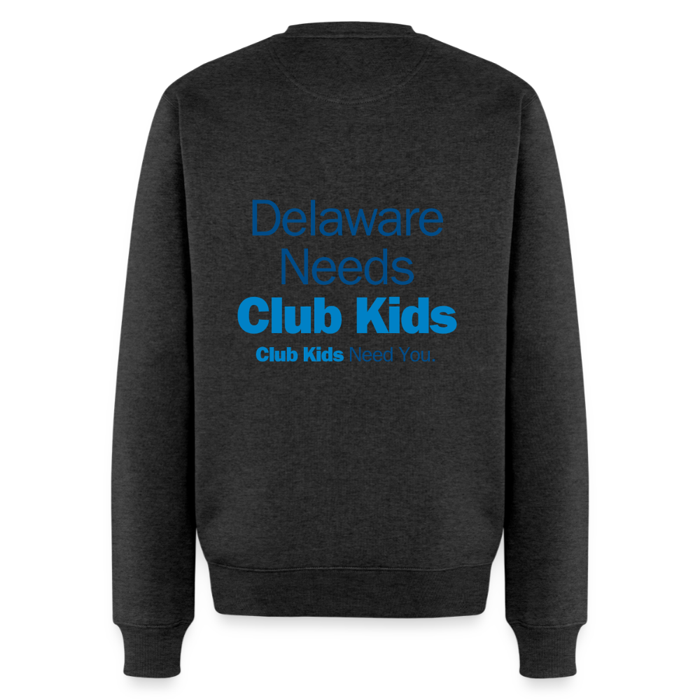 BGCDE Club Kids Need You BLUE - Dual Sided Men’s Premium Sweatshirt - heather anthracite