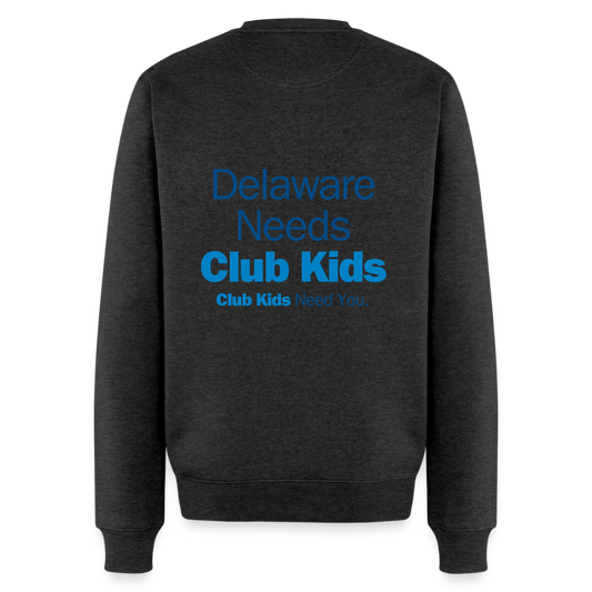 BGCDE Club Kids Need You BLUE - Dual Sided Men’s Premium Sweatshirt - heather anthracite
