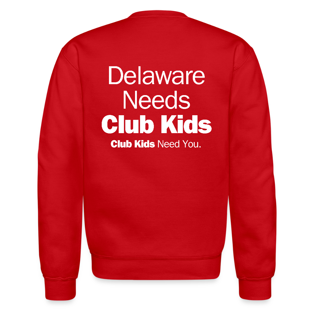 BGCDE Club Kids Need You Crewneck Sweatshirt - red