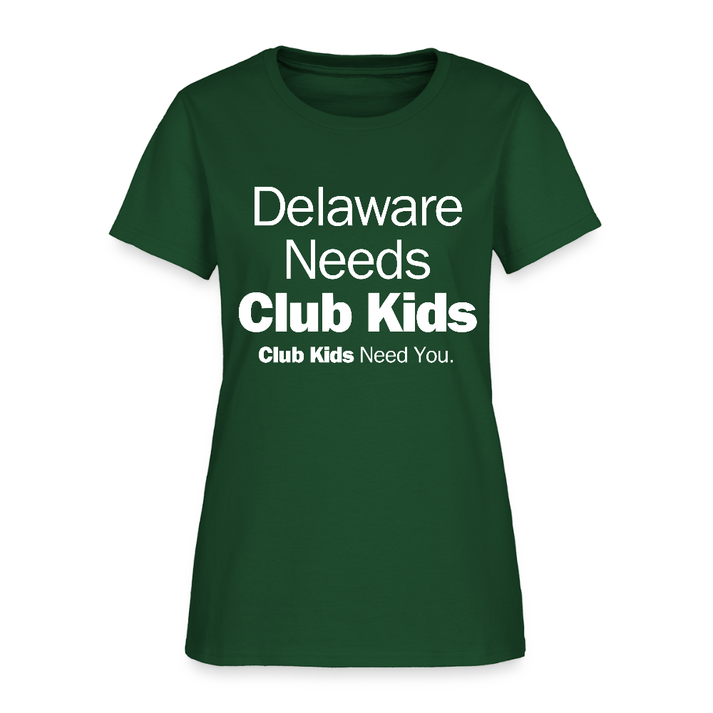Delaware Needs Club Kids Women's T-Shirt - forest green