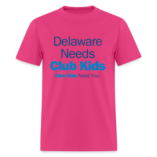 Delaware Needs Club Kids Men's T-Shirt | GILDAN 5000 - fuchsia