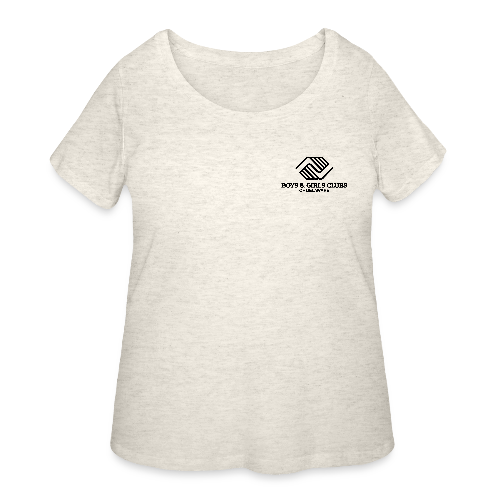 LOGO ONLY Women’s Curvy T-Shirt - heather oatmeal