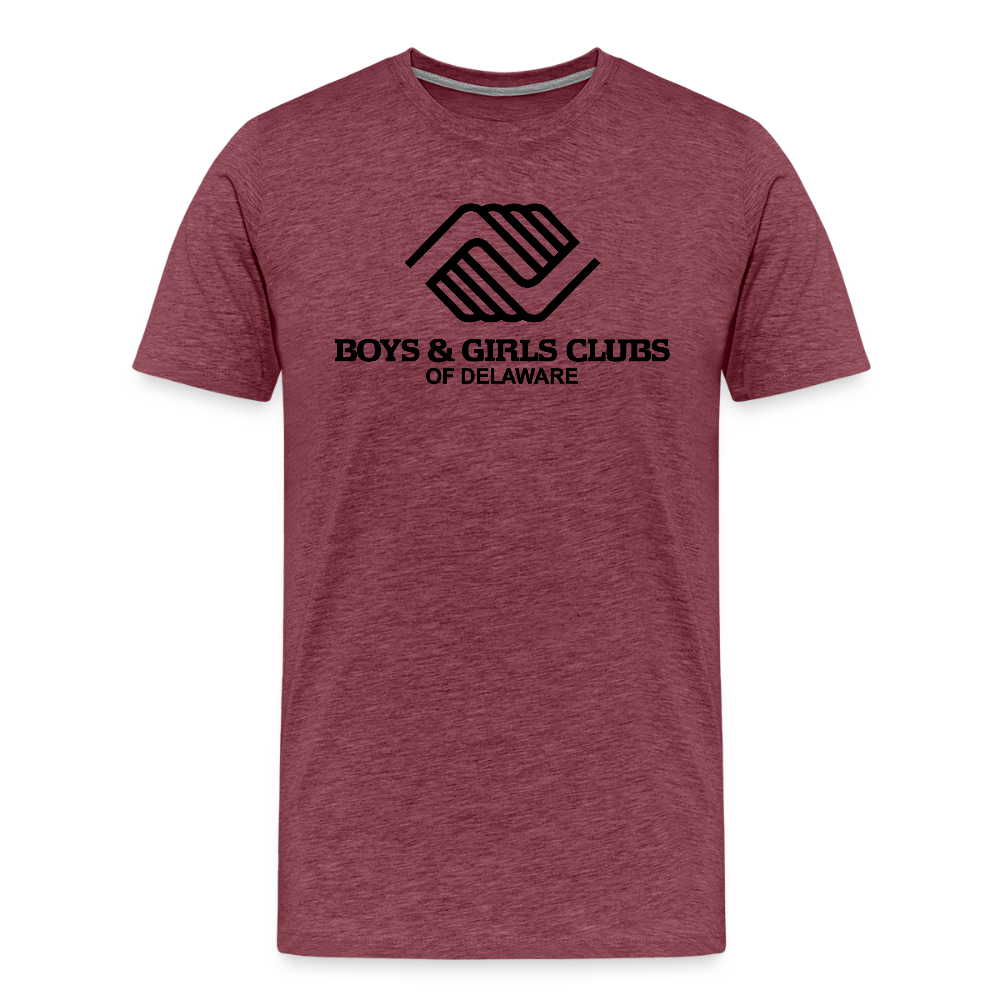 LOGO ONLY Men's Premium T-Shirt - heather burgundy