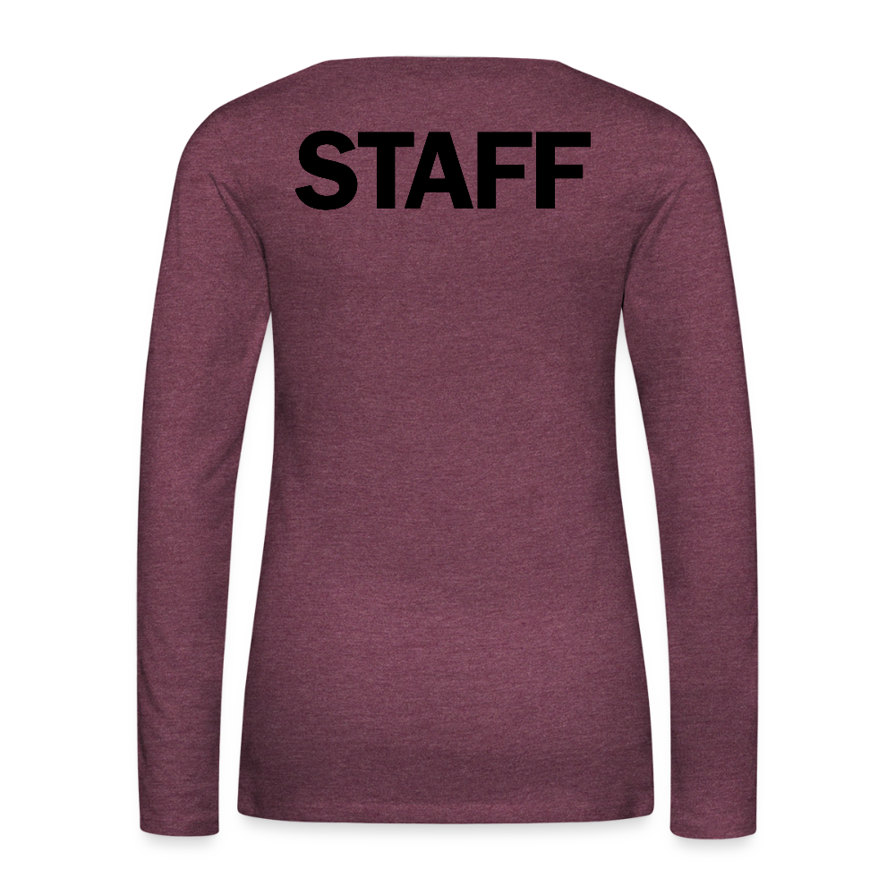 STAFF Women's Premium Long Sleeve T-Shirt - heather burgundy