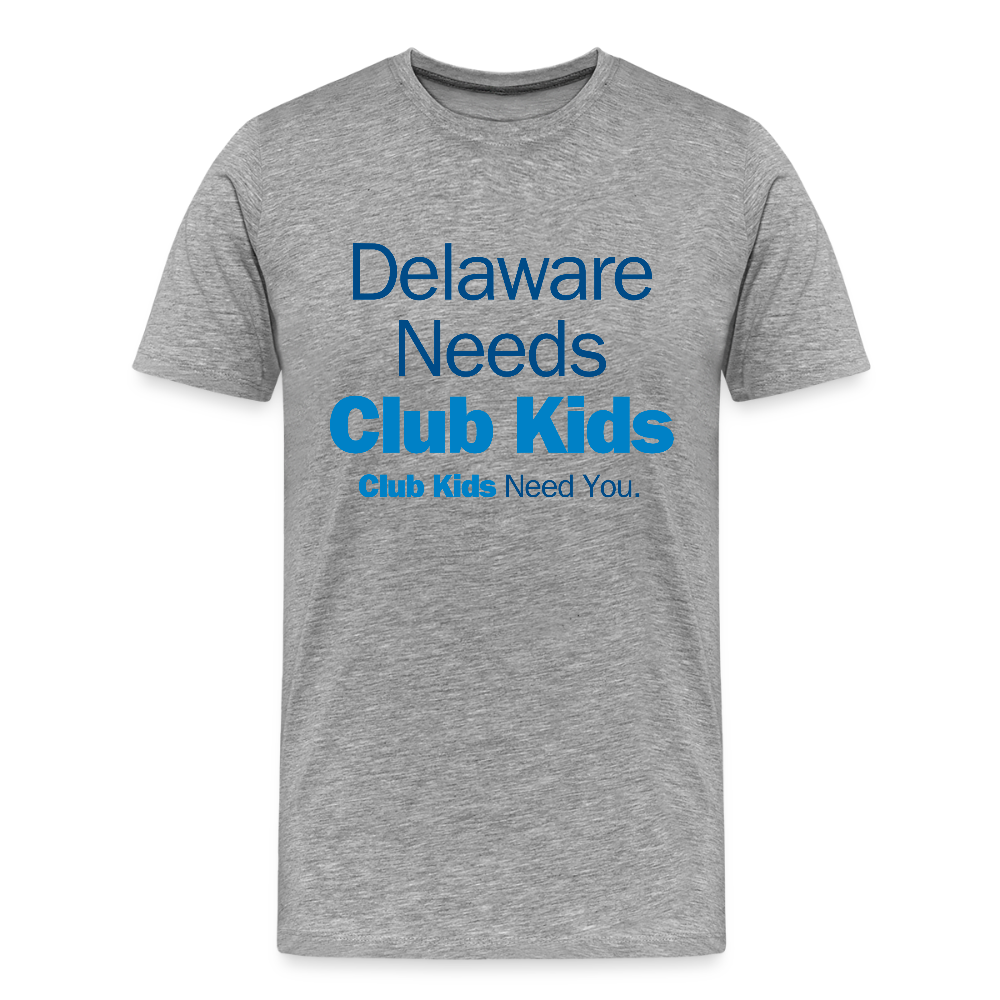 Delaware Needs Club Kids Men's Premium T-Shirt - heather gray
