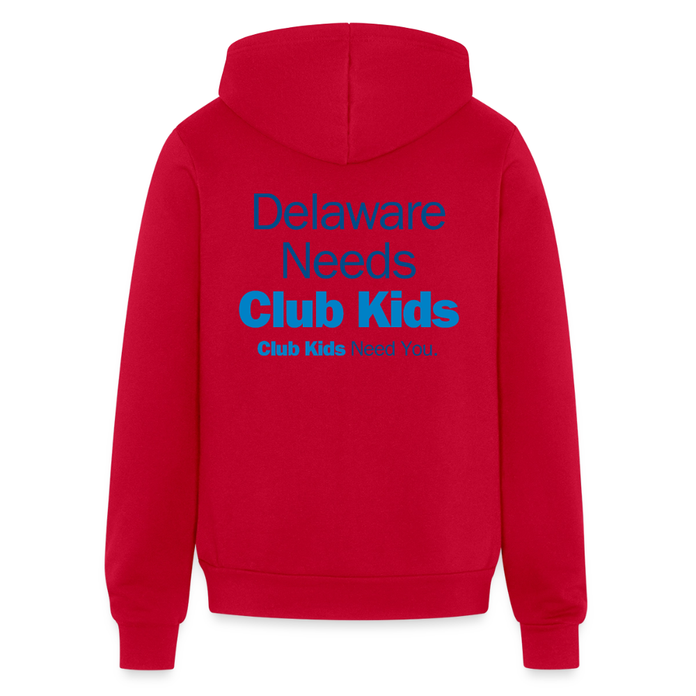 BGCDE Club Kids Need You BLUE - Dual Sided Unisex Full Zip Hoodie - red