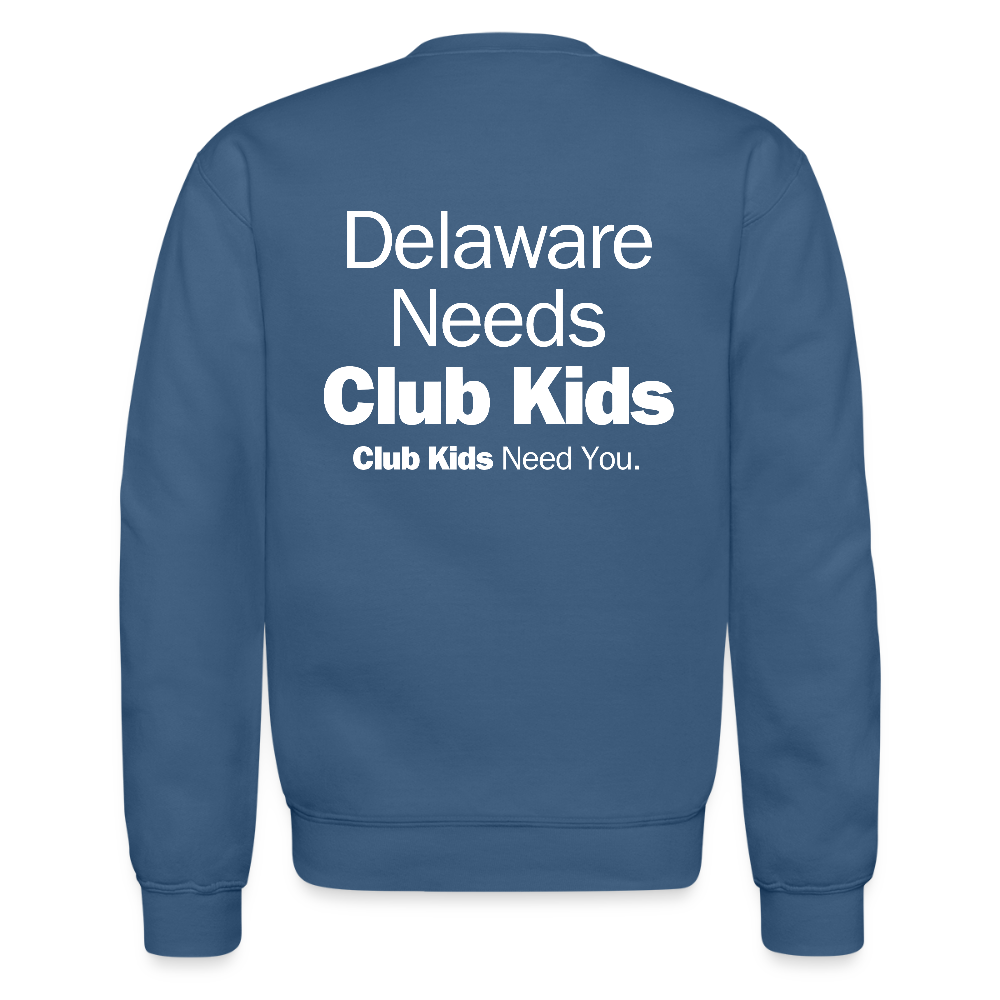 BGCDE Club Kids Need You Crewneck Sweatshirt - indigo blue