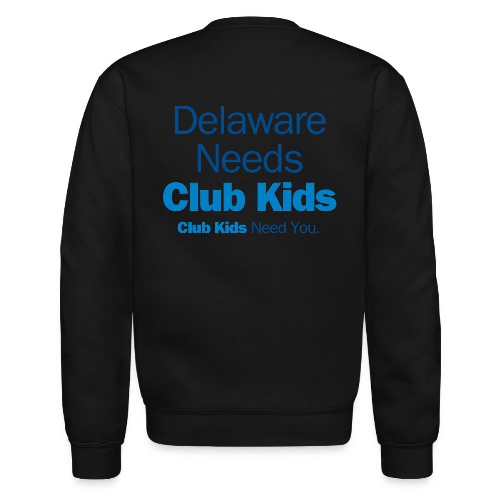 BGCDE Club Kids Need You BLUE - Dual Sided Crewneck Sweatshirt - black