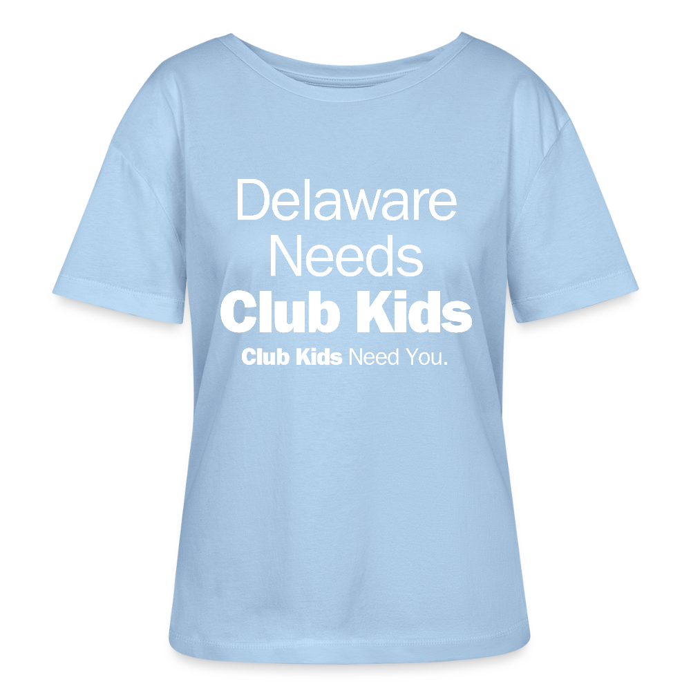 Delaware Needs Club Kids Stanley/Stella Serena Women’s Relaxed Organic T-Shirt - blue soul