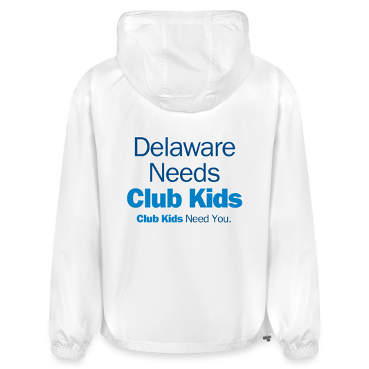BGCDE Club Kids Need You BLUE- Dual Sided Champion Packable Jacket - white
