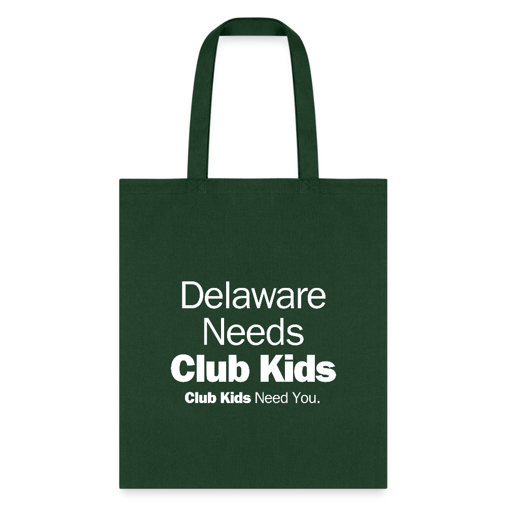 Delaware Needs Club Kids Tote Bag - forest green