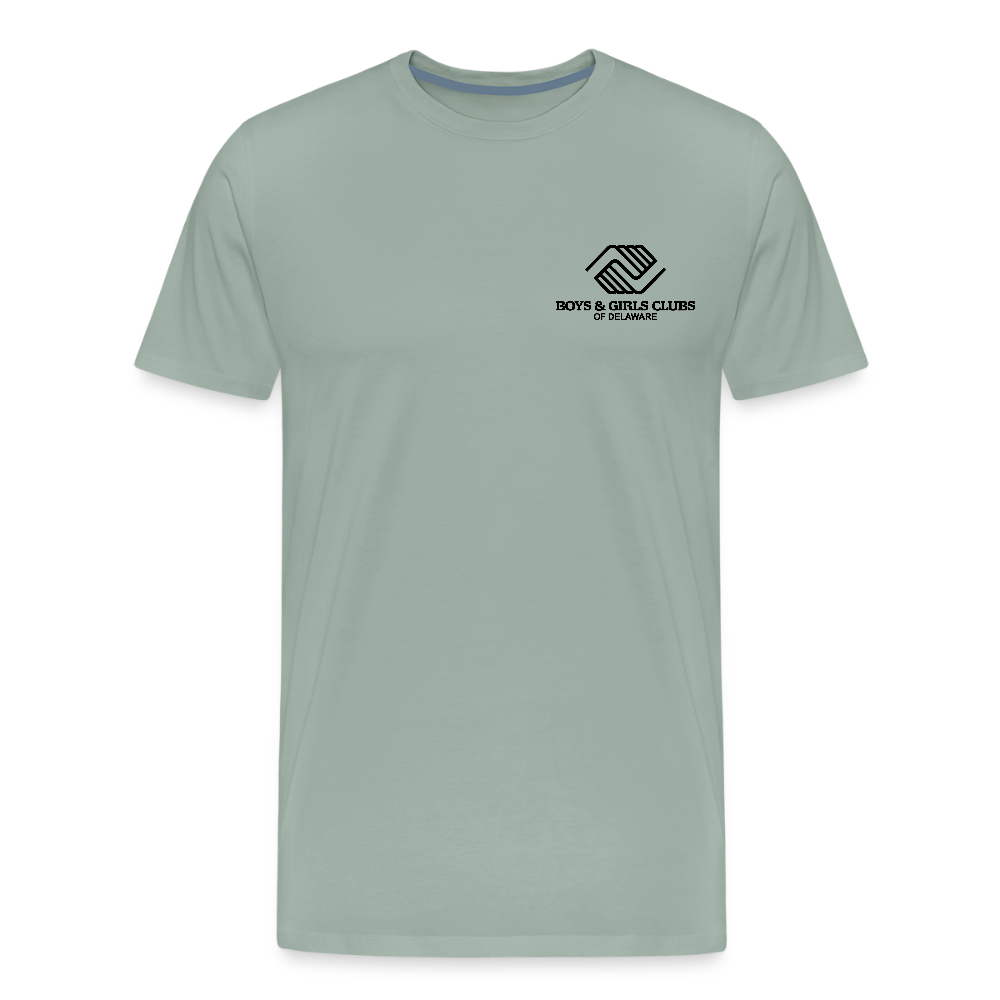 LOGO ONLY Men's Premium T-Shirt - steel green
