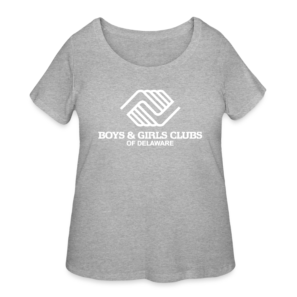 LOGO ONLY Women’s Curvy T-Shirt - heather gray