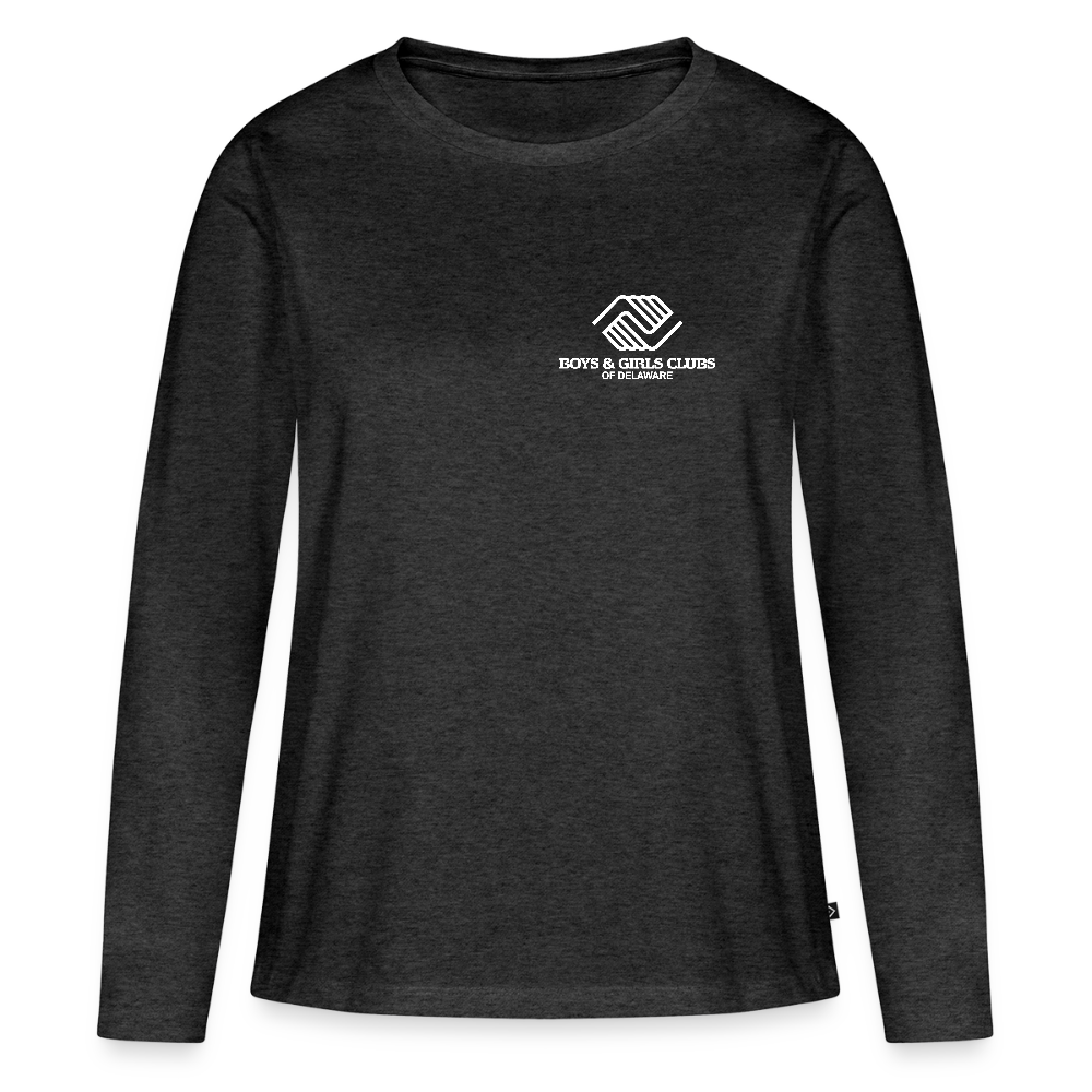 LOGO ONLY Women's Premium Long Sleeve T-Shirt - heather anthracite