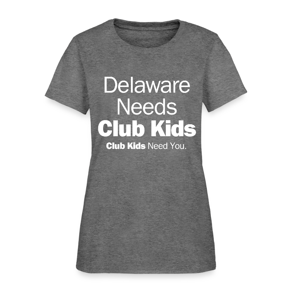 Delaware Needs Club Kids Women's T-Shirt - graphite heather