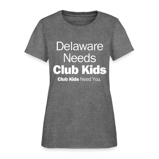 Delaware Needs Club Kids Women's T-Shirt - graphite heather