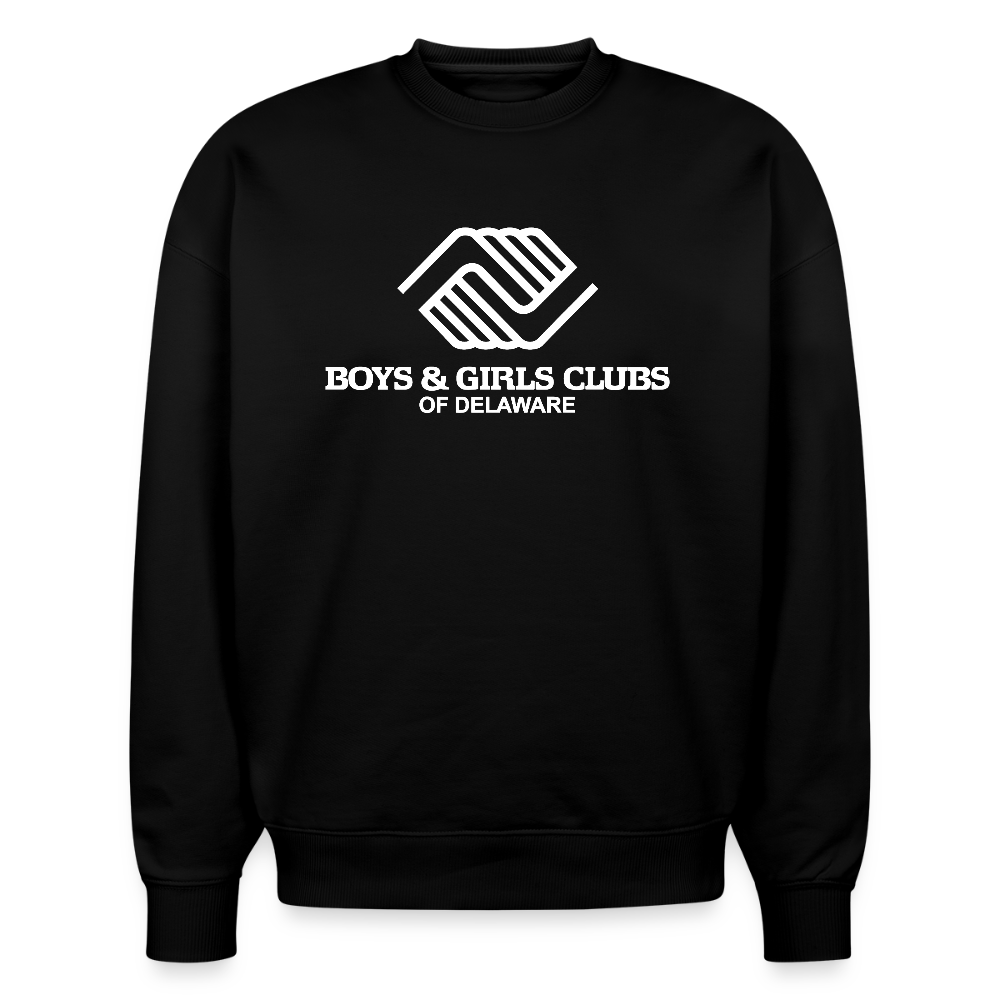 LOGO ONLY Stanley/Stella Radder Unisex Oversized Organic Sweatshirt - black