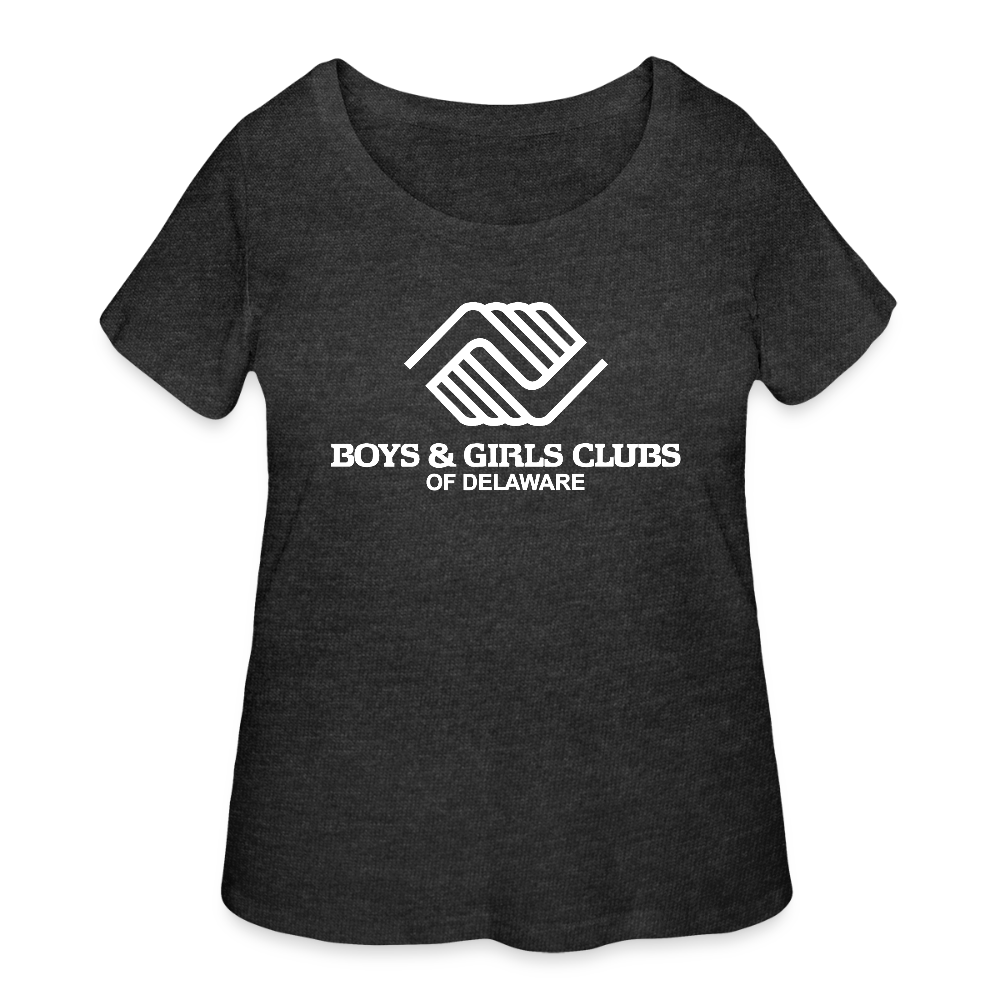 LOGO ONLY Women’s Curvy T-Shirt - deep heather