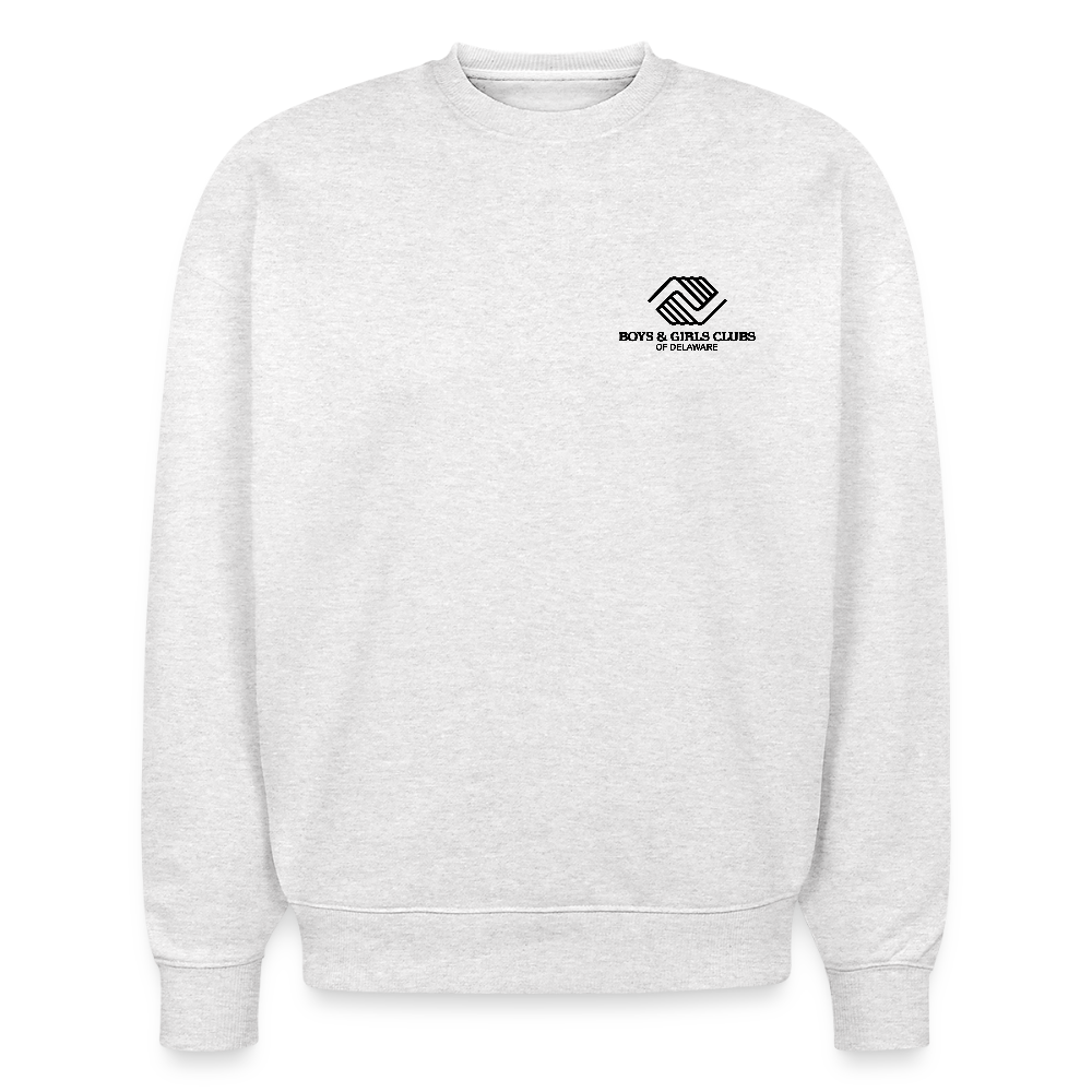 LOGO ONLY Stanley/Stella Radder Unisex Oversized Organic Sweatshirt - cool heather grey