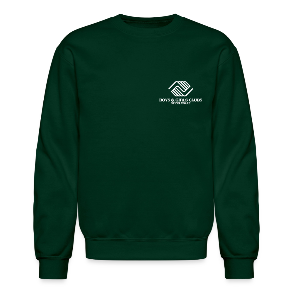 BGCDE Club Kids Need You BLUE - Dual Sided Crewneck Sweatshirt - forest green