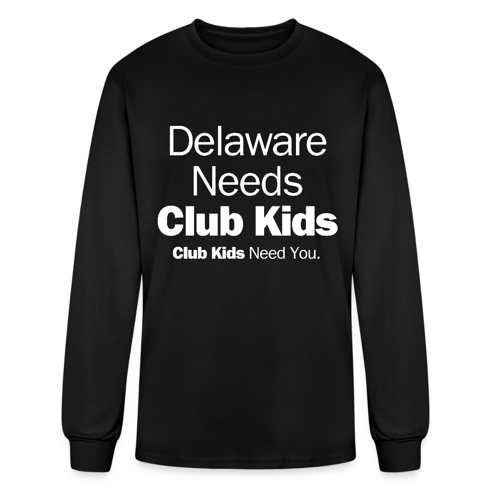 Delaware Needs Club Kids Men's Long Sleeve T-Shirt - black
