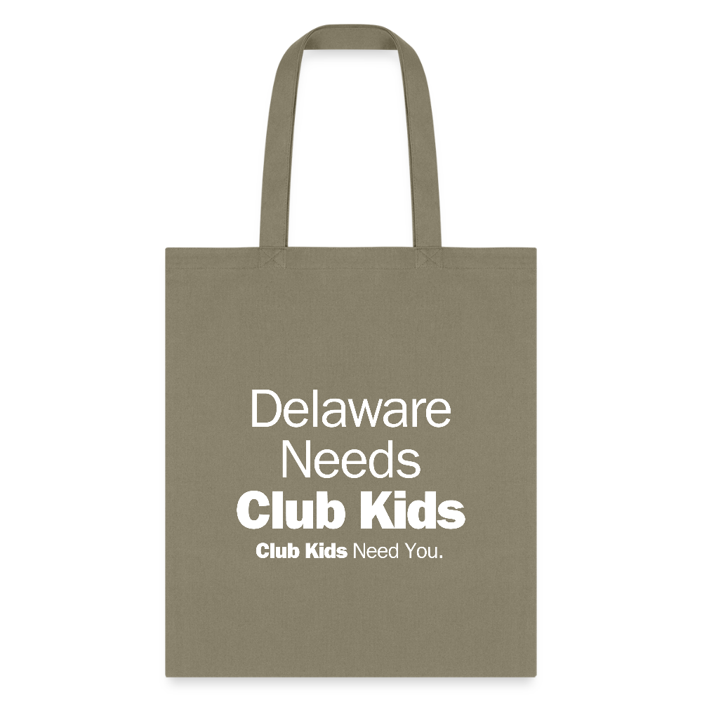 Delaware Needs Club Kids Tote Bag - khaki