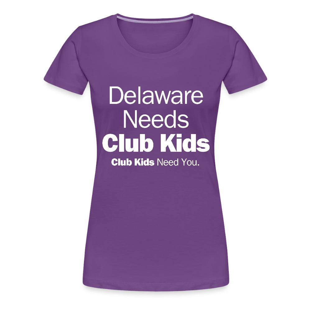 Delaware Needs Club Kids Women’s Premium T-Shirt - purple