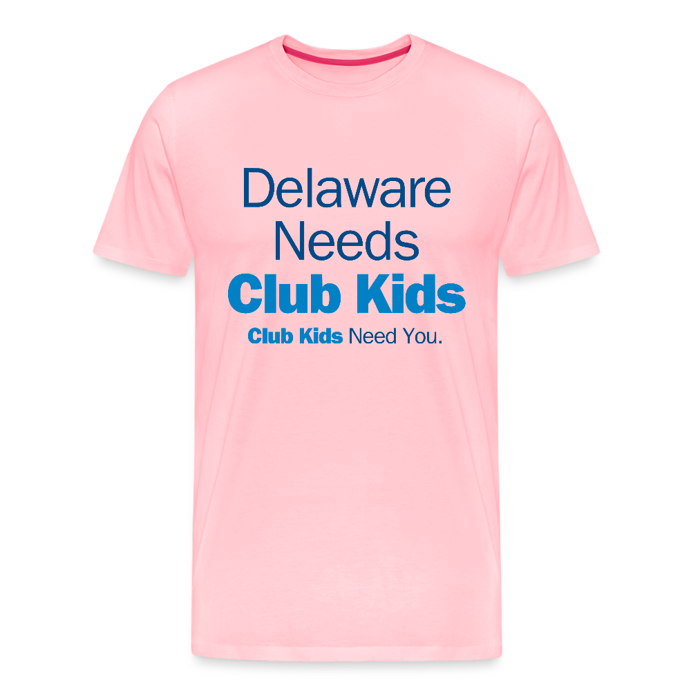 Delaware Needs Club Kids Men's Premium T-Shirt - pink