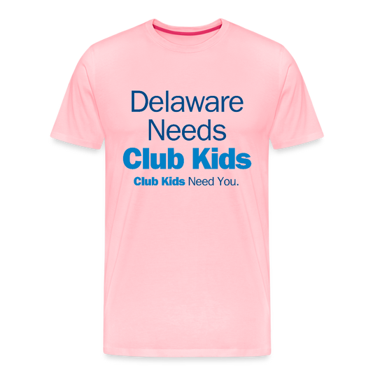 Delaware Needs Club Kids Men's Premium T-Shirt - pink
