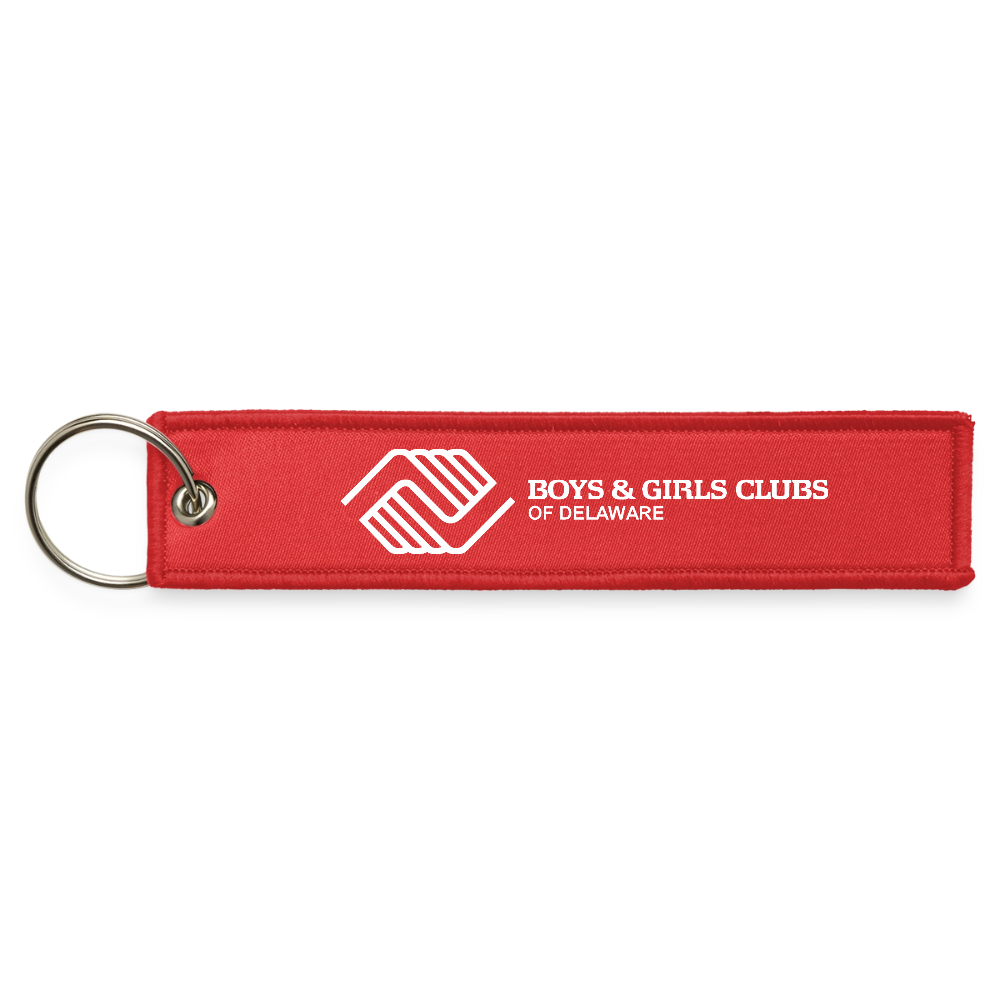 BGCDE & Delaware Needs - Jet Tag Keychain - red