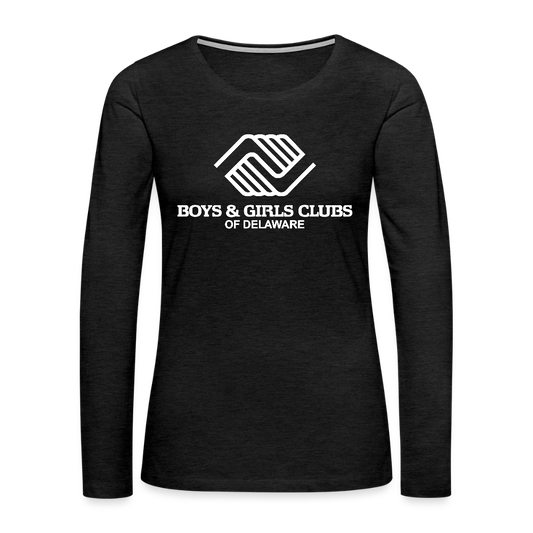 LOGO ONLY Women's Premium Long Sleeve T-Shirt - charcoal grey