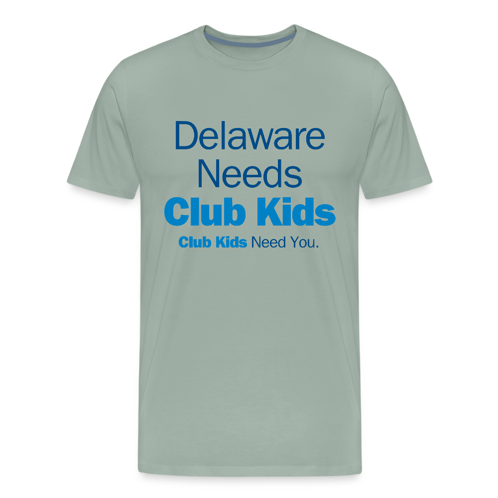 Delaware Needs Club Kids Men's Premium T-Shirt - steel green