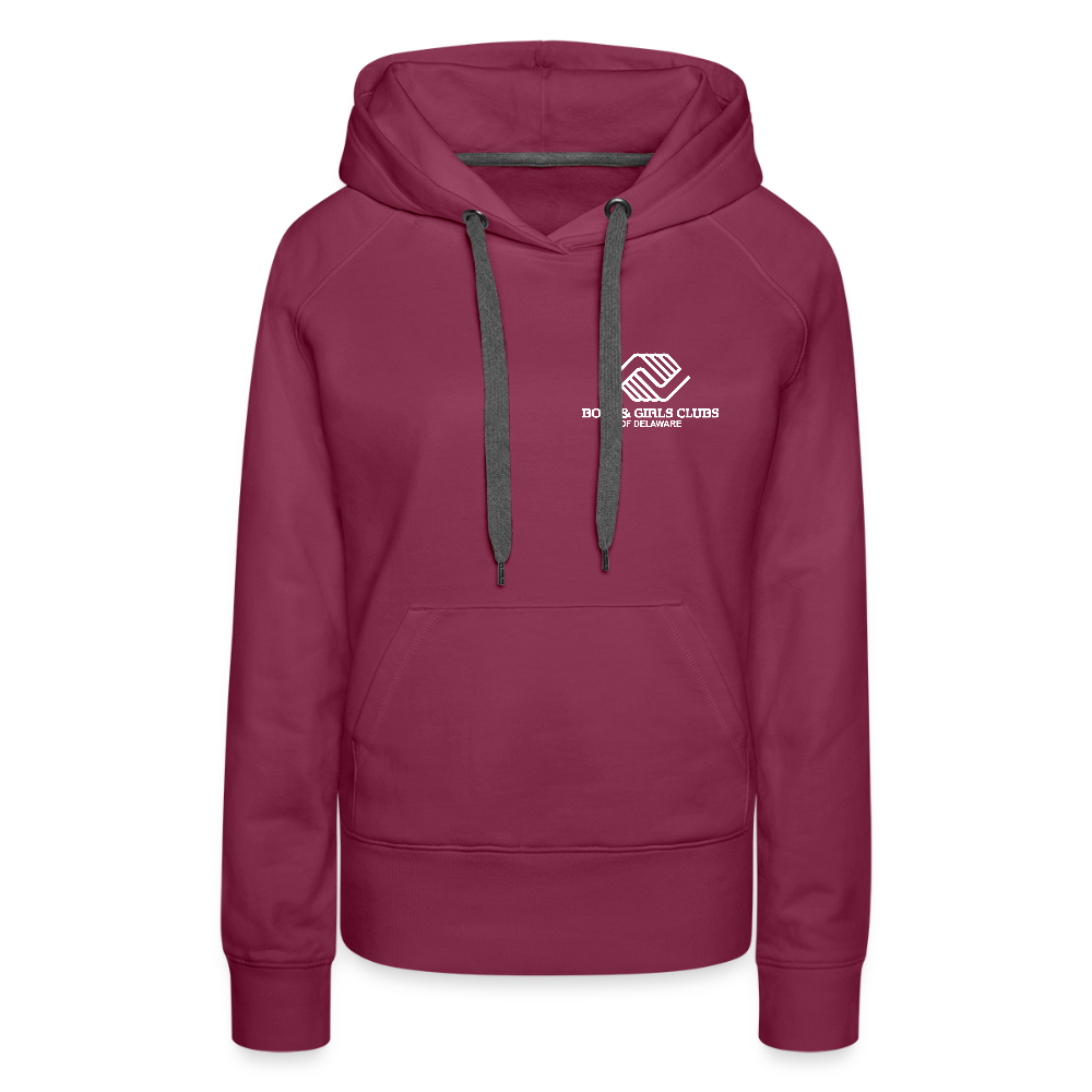 LOGO ONLY Women’s Premium Hoodie - burgundy