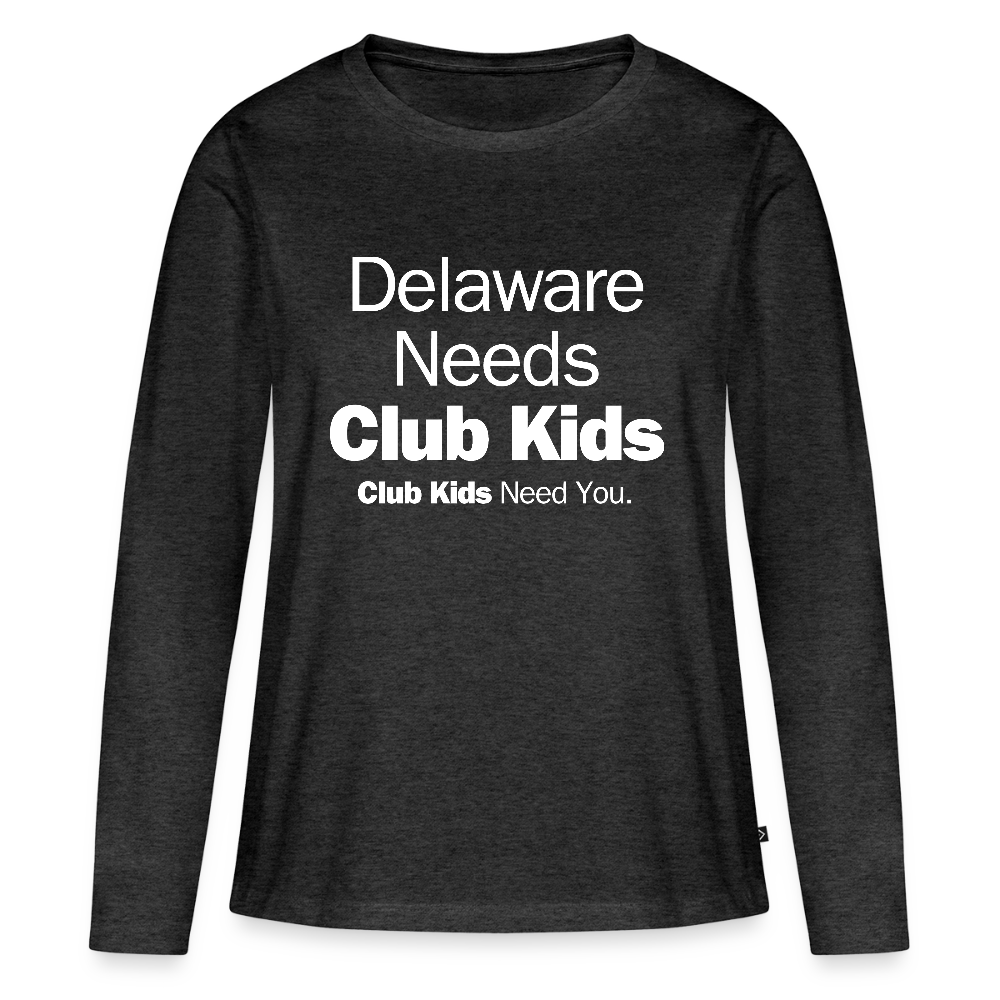Delaware Needs Club Kids Women's Premium Long Sleeve T-Shirt - heather anthracite