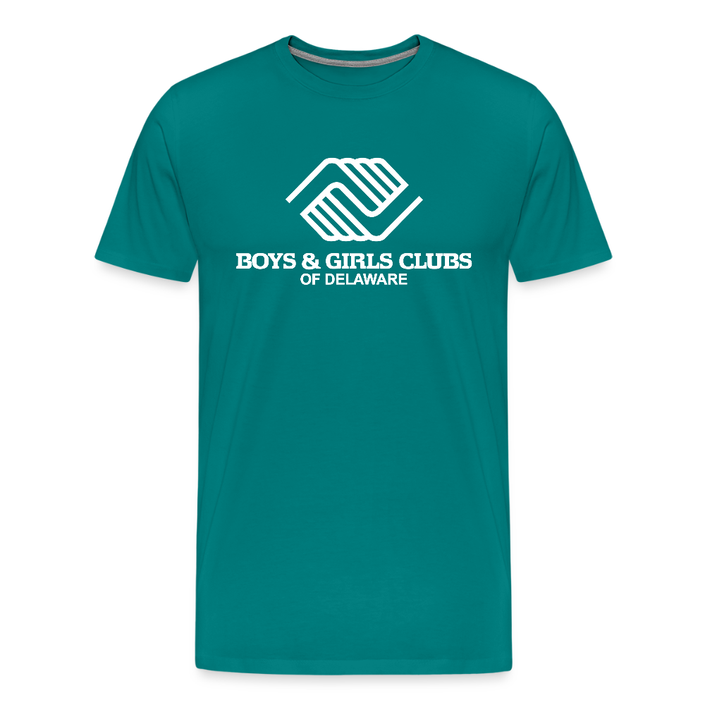 LOGO ONLY Men's Premium T-Shirt - teal