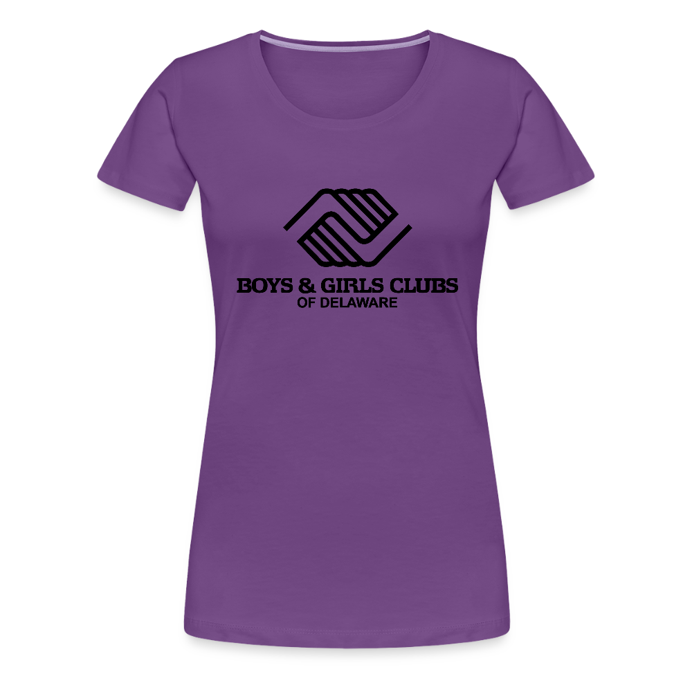LOGO ONLY Women’s Premium T-Shirt - purple