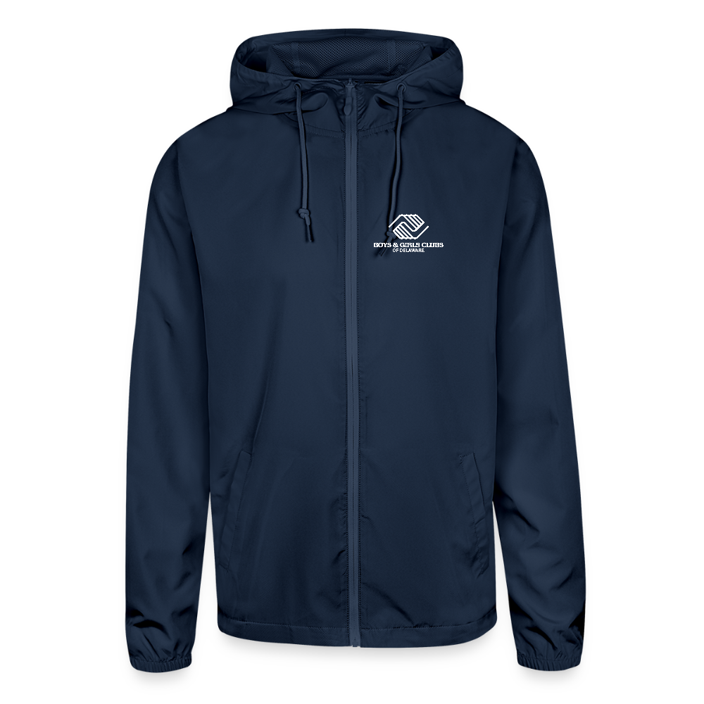 LOGO ONLY Unisex Lightweight Windbreaker Jacket - navy