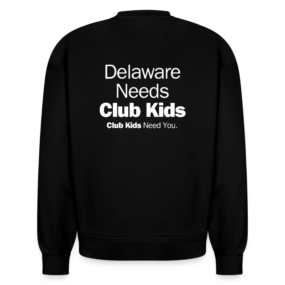 BGCDE Club Kids Need You Stanley/Stella Radder Unisex Oversized Organic Sweatshirt - black