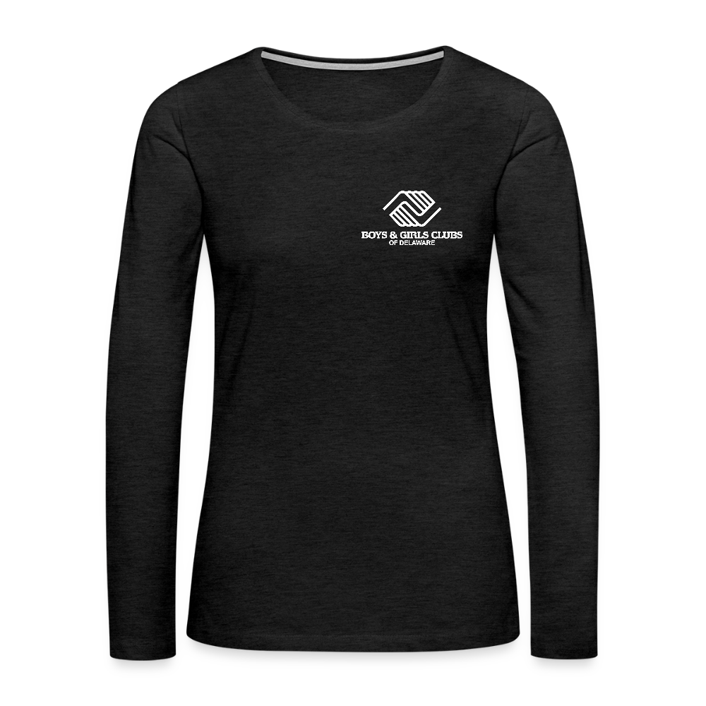 LOGO ONLY Women's Premium Long Sleeve T-Shirt - charcoal grey