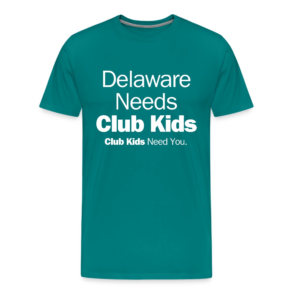 Delaware Needs Club Kids Men's Premium T-Shirt - teal