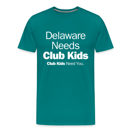 Delaware Needs Club Kids Men's Premium T-Shirt - teal