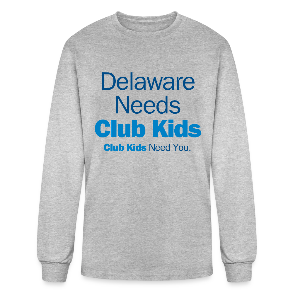 Delaware Needs Club Kids Men's Long Sleeve T-Shirt - heather gray