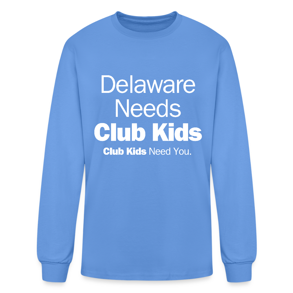 Delaware Needs Club Kids Men's Long Sleeve T-Shirt - carolina blue