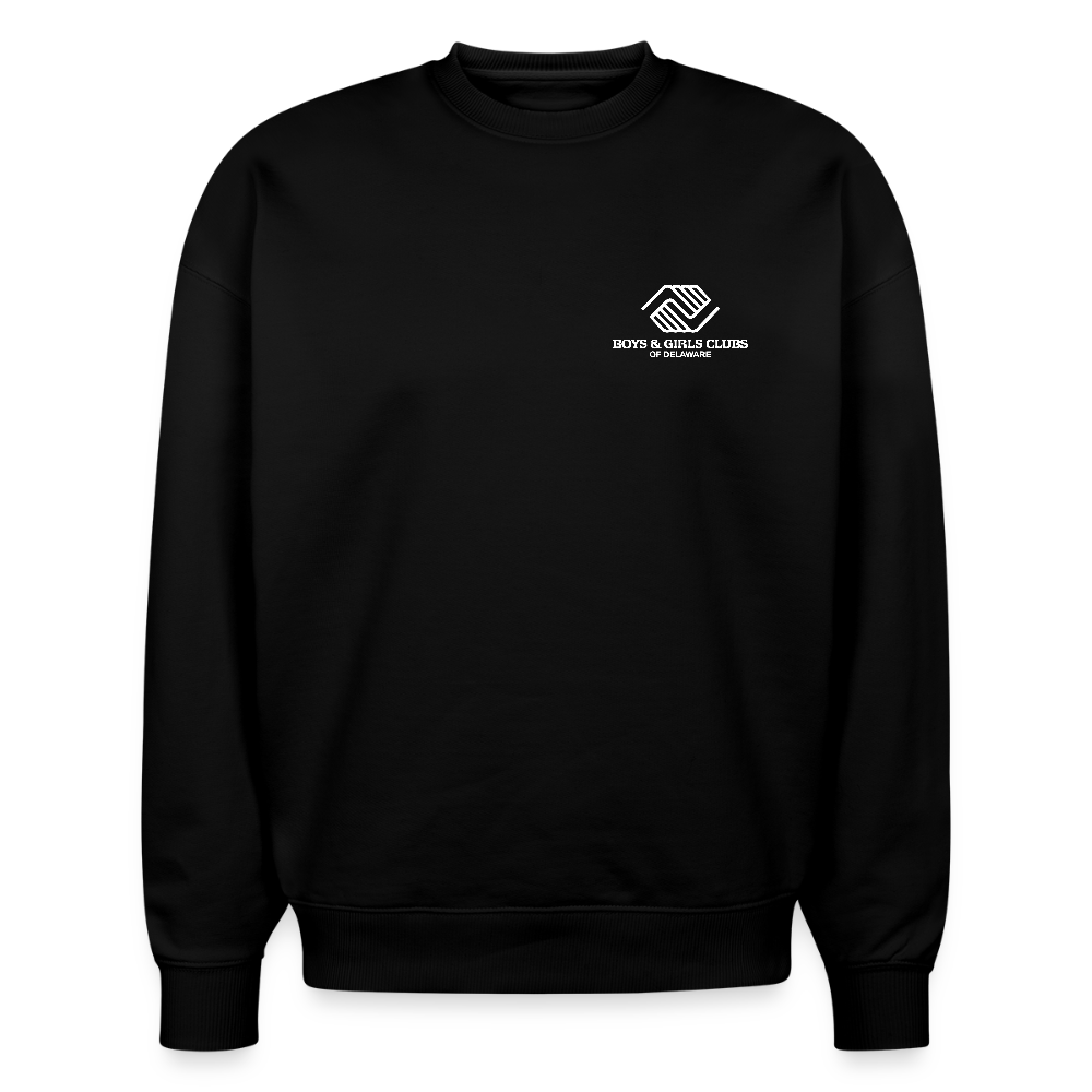 LOGO ONLY Stanley/Stella Radder Unisex Oversized Organic Sweatshirt - black
