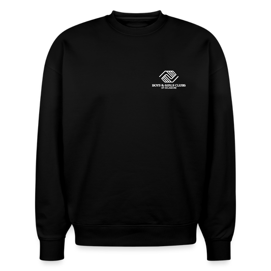 LOGO ONLY Stanley/Stella Radder Unisex Oversized Organic Sweatshirt - black