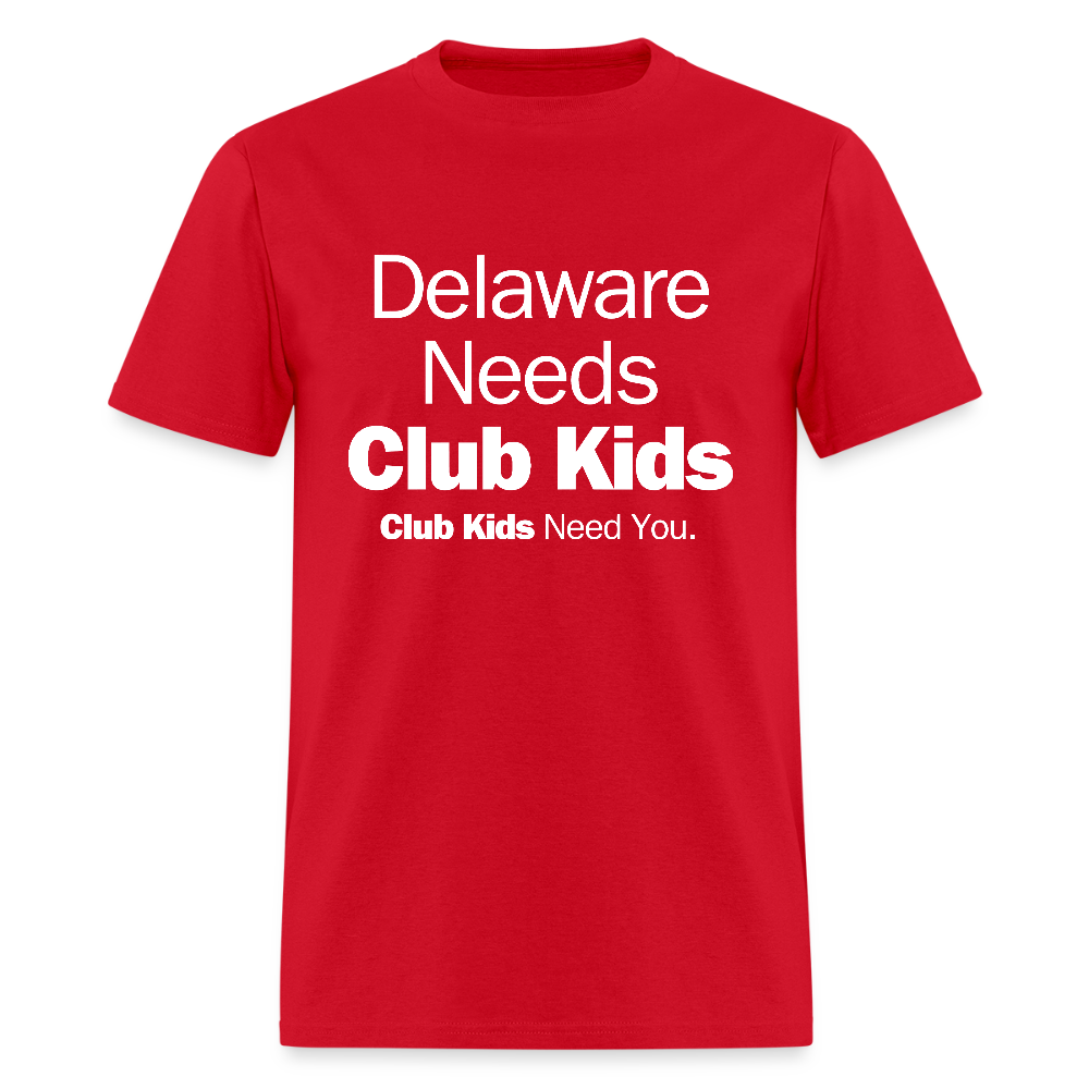 Delaware Needs Club Kids Men's T-Shirt | GILDAN 5000 - red