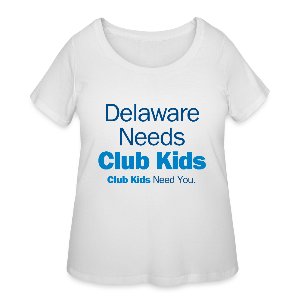 Delaware Needs Club Kids Women’s Curvy T-Shirt - white